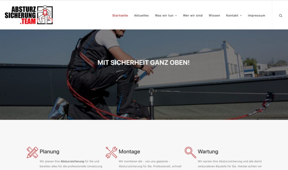 Abstursicherung Team Krefeld Webseite